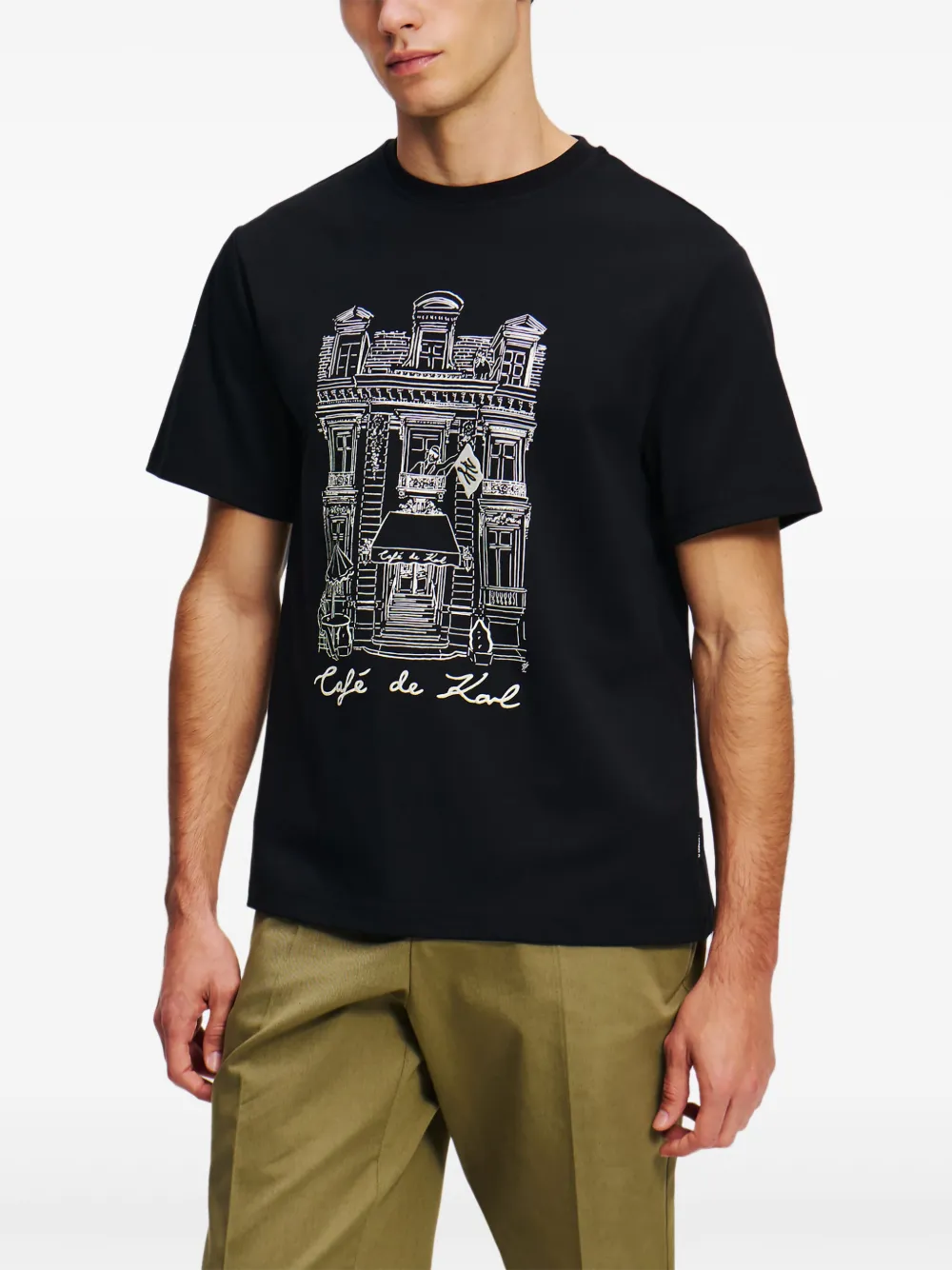 Karl Lagerfeld x Jorge Parra T-shirt Zwart