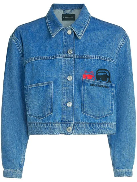Karl Lagerfeld Ikon cropped denim jacket
