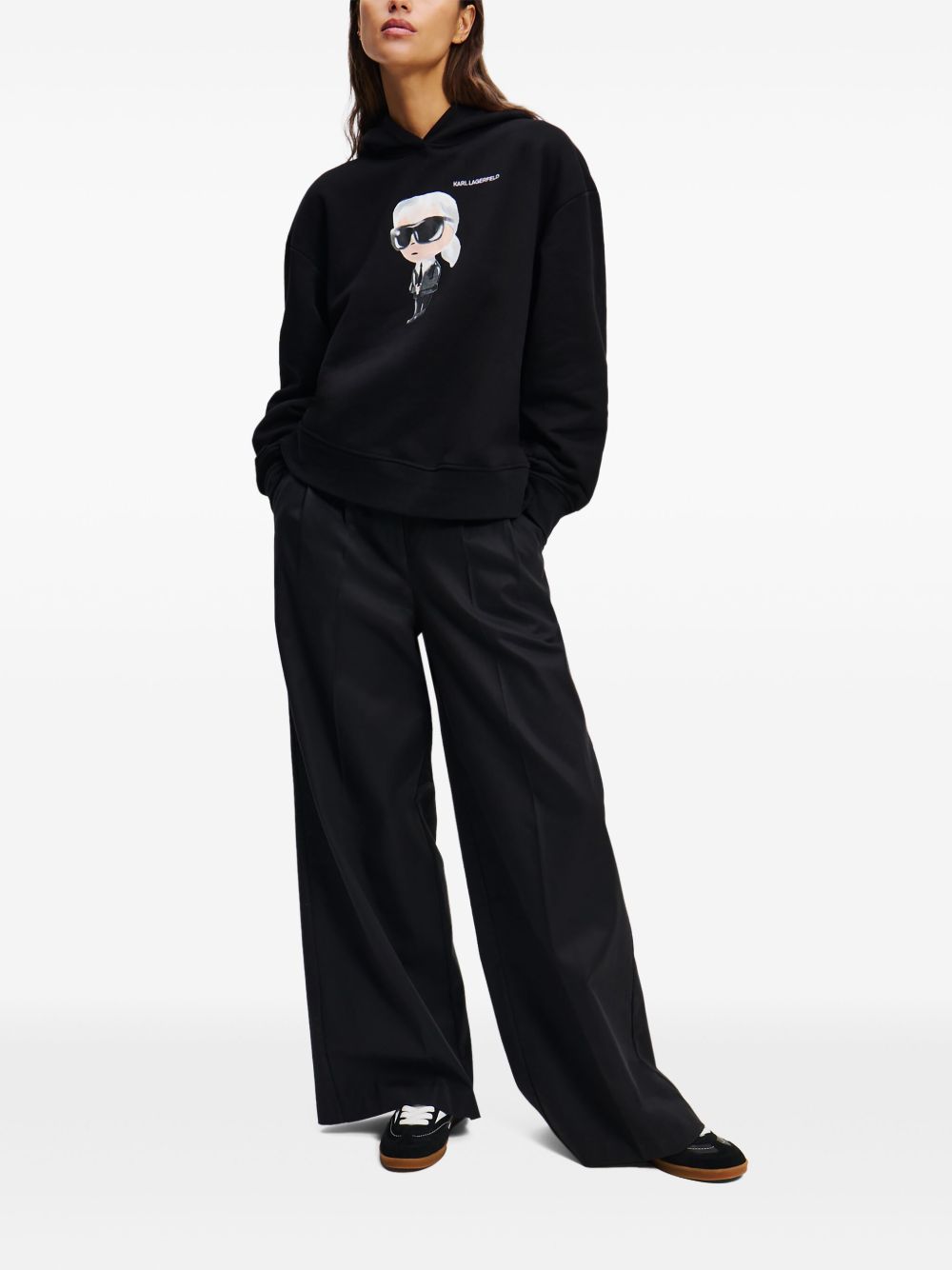 Karl Lagerfeld Ikon hoodie - Zwart