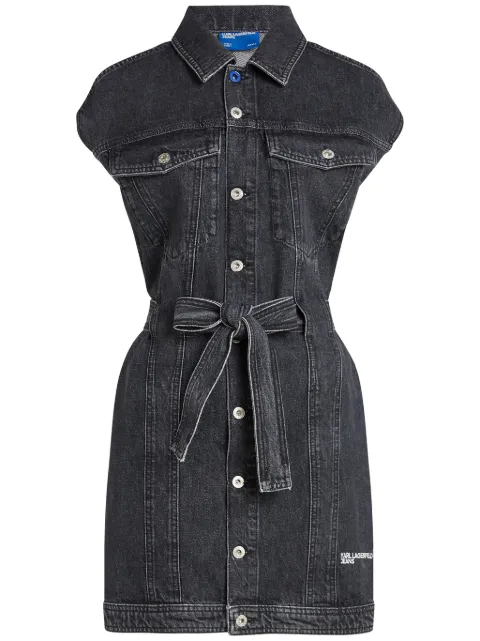 Karl Lagerfeld Jeans vestido midi de mezclilla con cinturón