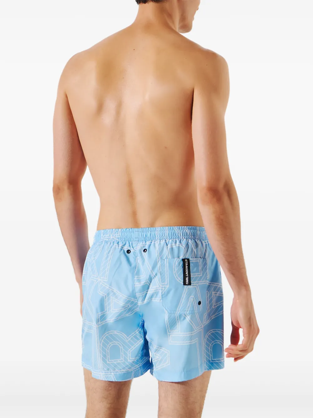 Karl Lagerfeld Zwembroek met print Blauw