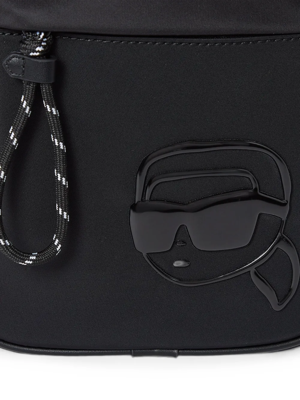 Karl Lagerfeld Ikon crossbodytas met tonale print Zwart