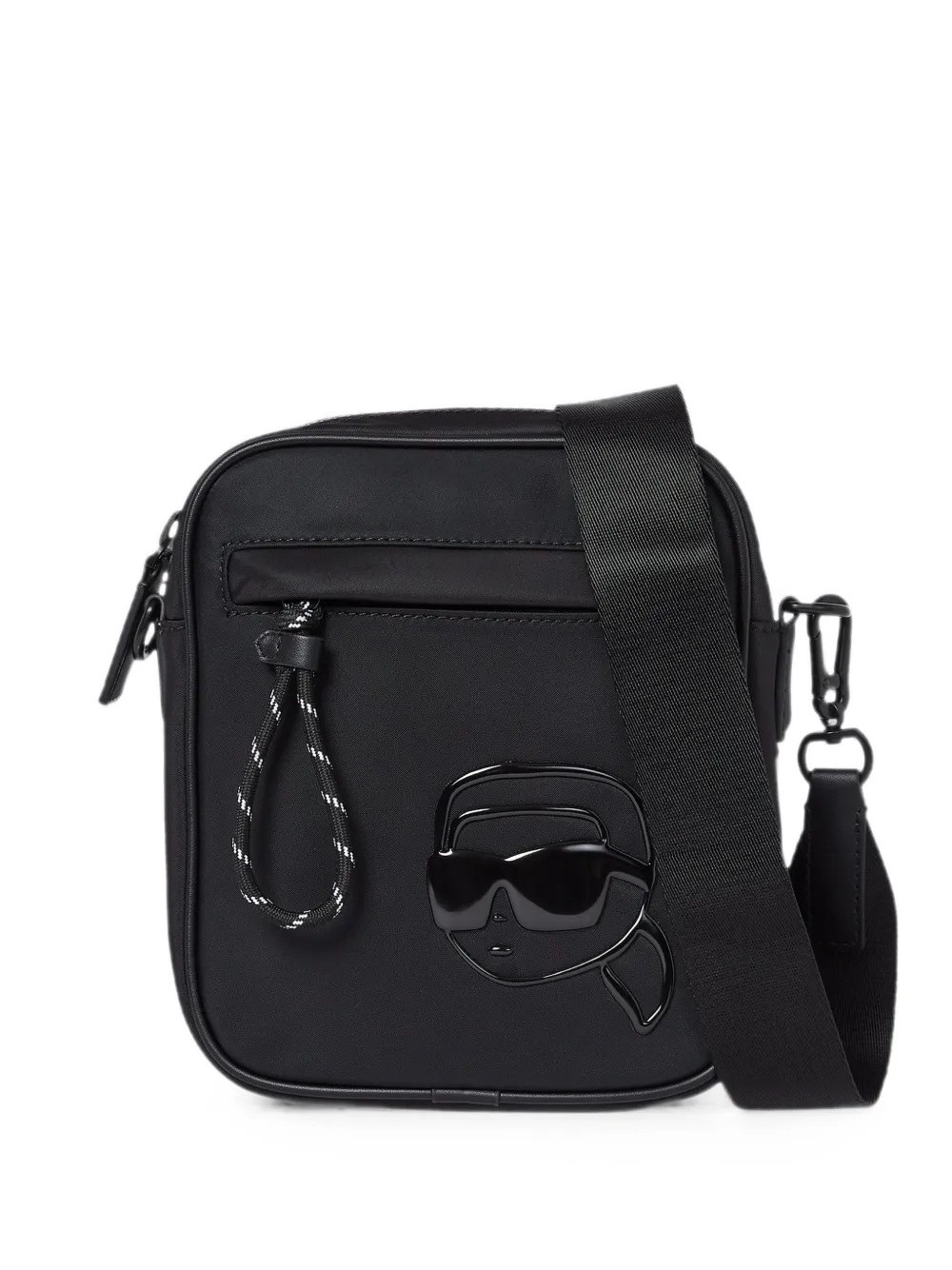 Karl Lagerfeld Ikon crossbodytas met tonale print Zwart