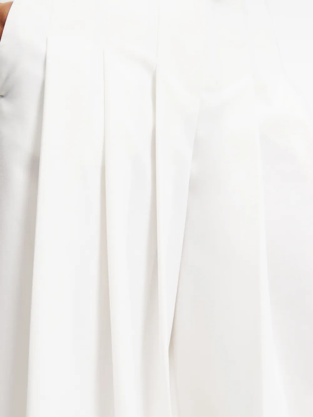 Shop Karl Lagerfeld Pleated Trousers In White