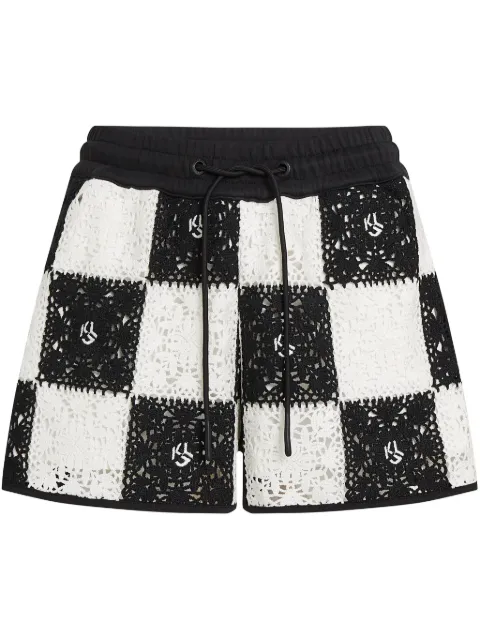 Karl Lagerfeld Jeans shorts tejido de crochet
