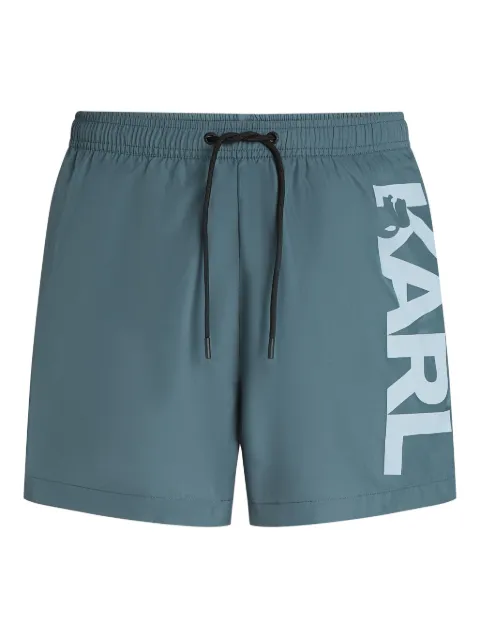 Karl Lagerfeld short de bain à logo imprimé
