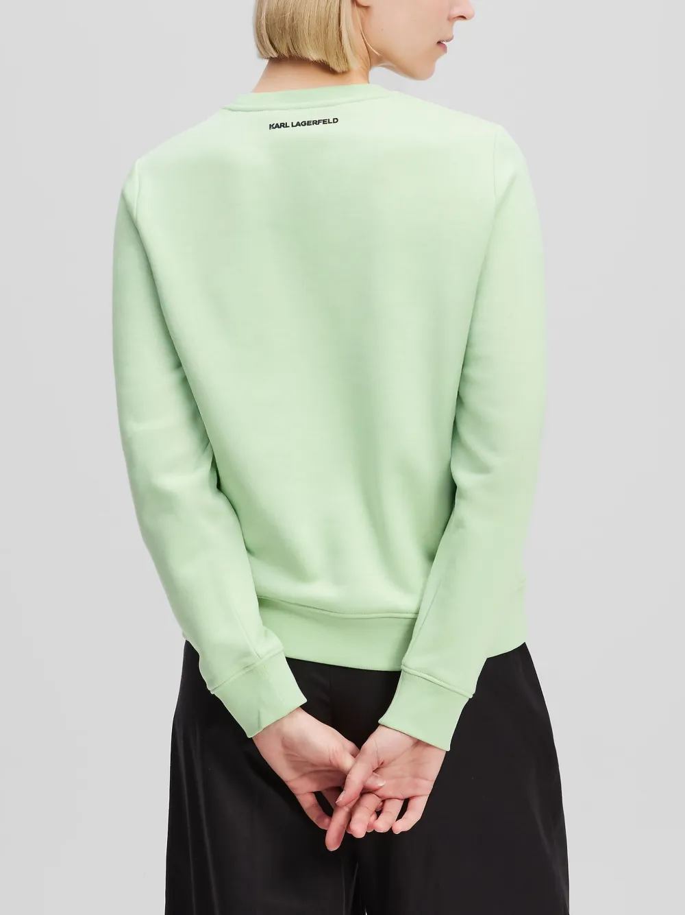 Karl Lagerfeld Ikon Karl & Choupette sweater met print Groen