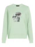 Karl Lagerfeld Ikon Karl & Choupette sweatshirt - Green