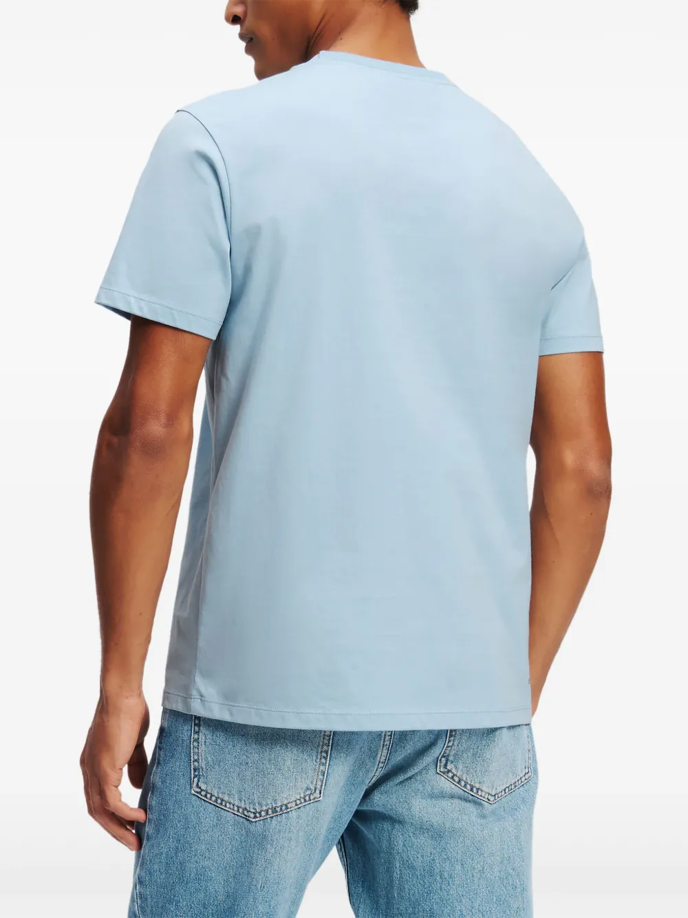 Karl Lagerfeld T-shirt met geborduurd logo Blauw