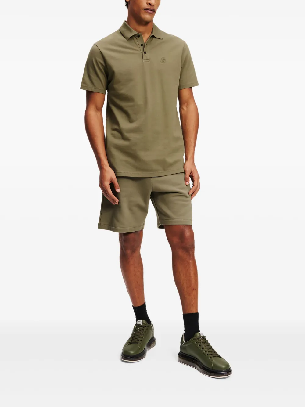 Karl Lagerfeld Katoenen shorts Groen