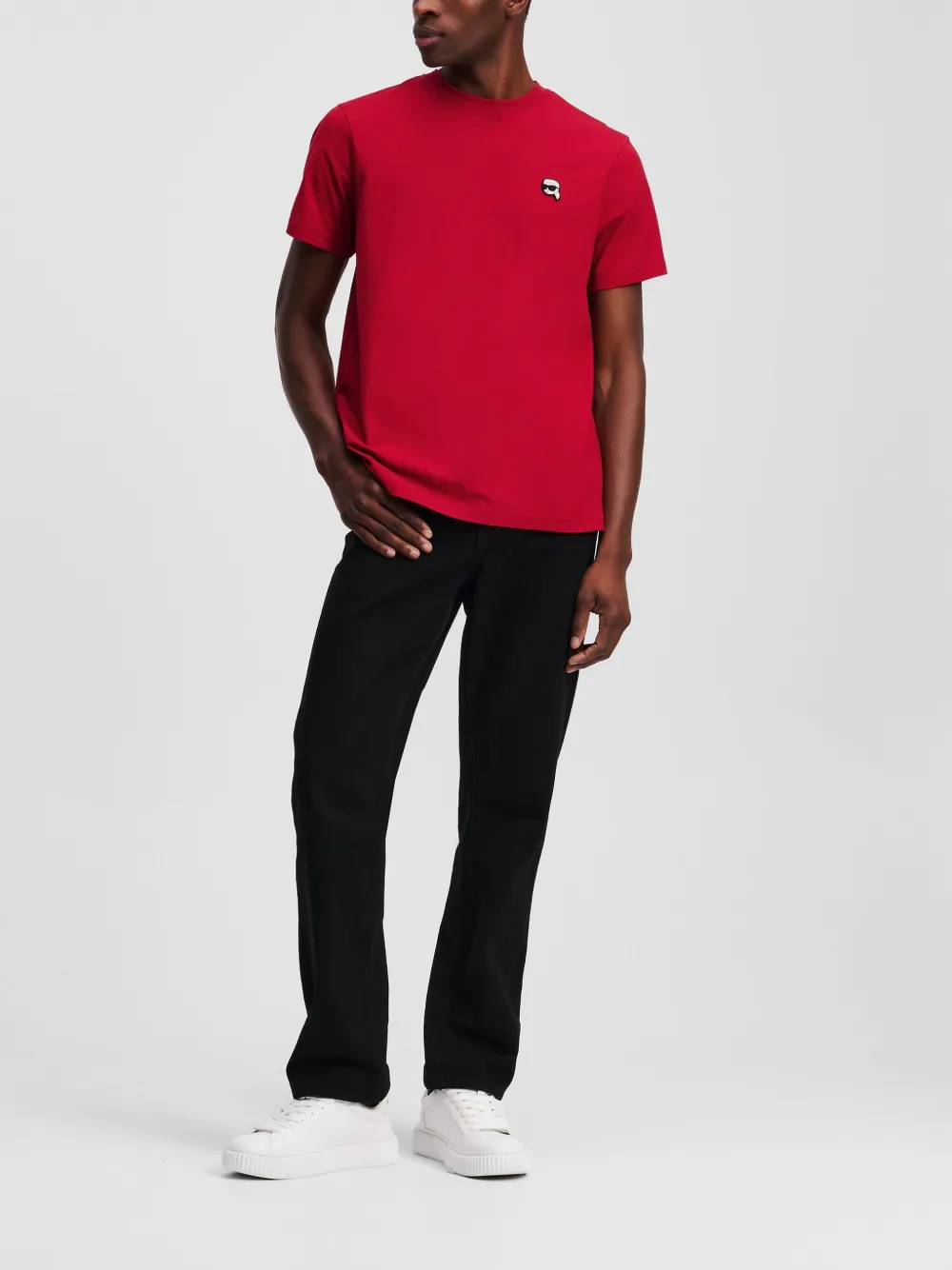 Karl Lagerfeld Ikonik Patch T-shirt In Red