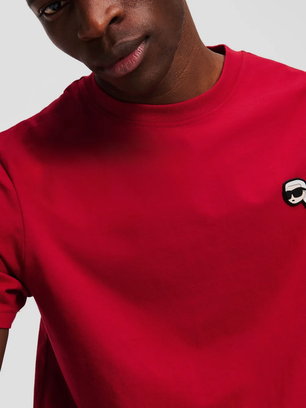 Karl Lagerfeld Ikonik Patch T-shirt In Red