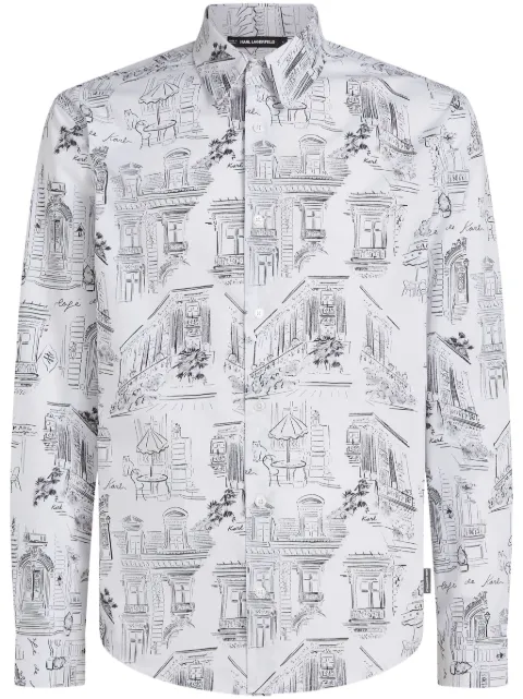 Karl Lagerfeld x Jorge Parra all-over print shirt