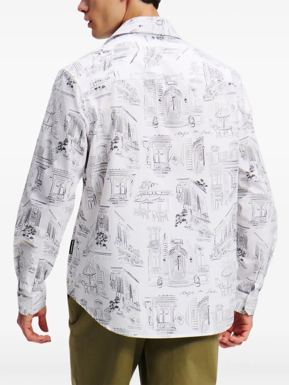 Karl Lagerfeld x Jorge Parra overhemd met print Wit