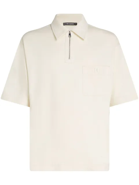 Karl Lagerfeld logo-embroidered polo shirt
