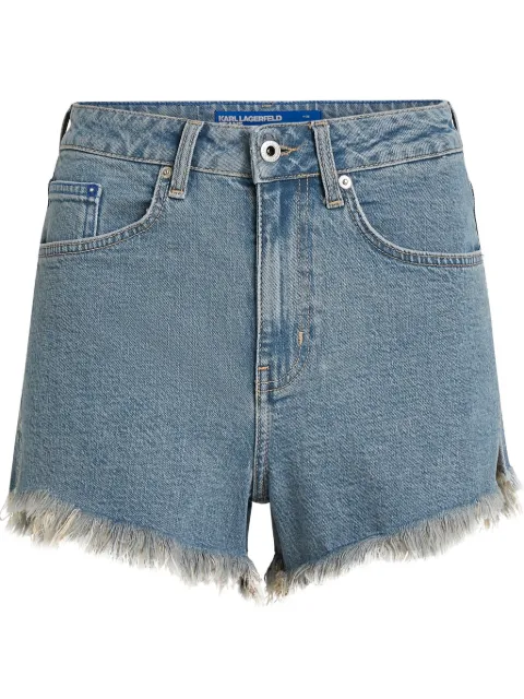 Karl Lagerfeld Jeans frayed denim shorts