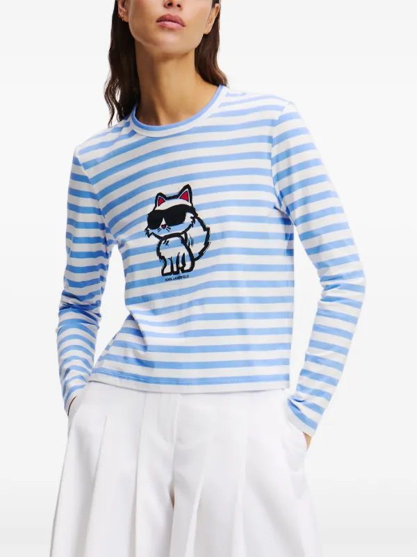 トップス Choupette Karl Lagerfeld Ikon Choupette T-Shirt | Blau | FARFETCH CH