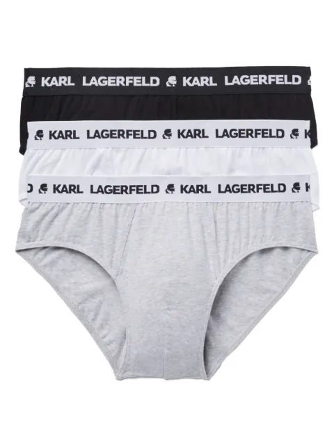 Karl Lagerfeld logo-waistband briefs (pack of three)