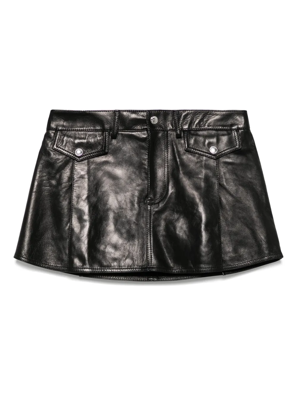 Alexander McQueen Leren mini-rok Zwart