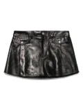 Alexander McQueen leather mini skirt - Black