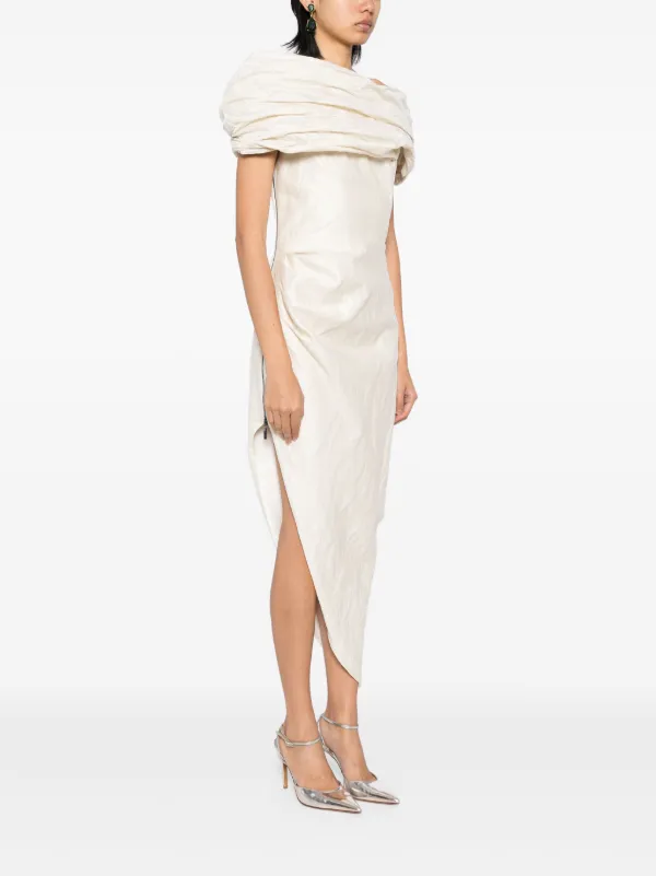 maticevski party dresses Maticevski Synergy Off-the-shoulder Draped Crepe Gown - Women - Black Dresses