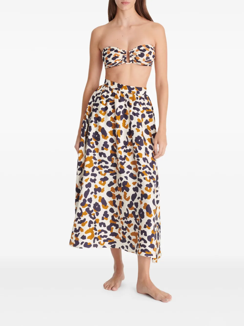 ERES abstract-print midi skirt - Wit