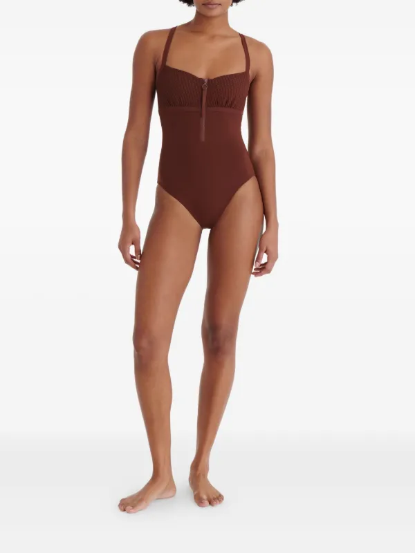 水着・ビーチグッズその他 ERES Women Beachwear 041401 01431 ECORCE E25 BROWN ERES Egérie Swimsuit | Brown | FARFETCH