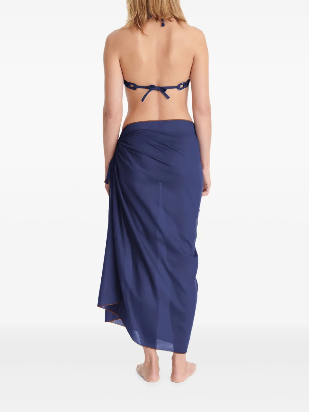 ERES Wikkelrok met geborduurd logo Blauw