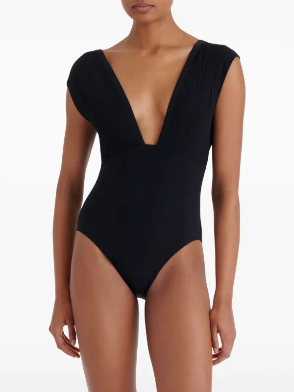 ビキニ ERES Women Swimsuit 012527 NOIRLUREX BLACK Scintillant Bustier one-piece Noir Lurex | ERES
