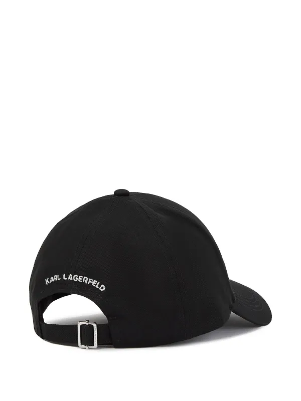 Karl Lagerfeld Ikon ラインストーン キャップ | ブラック | FARFETCH JP
