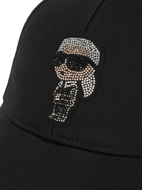 Karl Lagerfeld Ikon ラインストーン キャップ | ブラック | FARFETCH JP