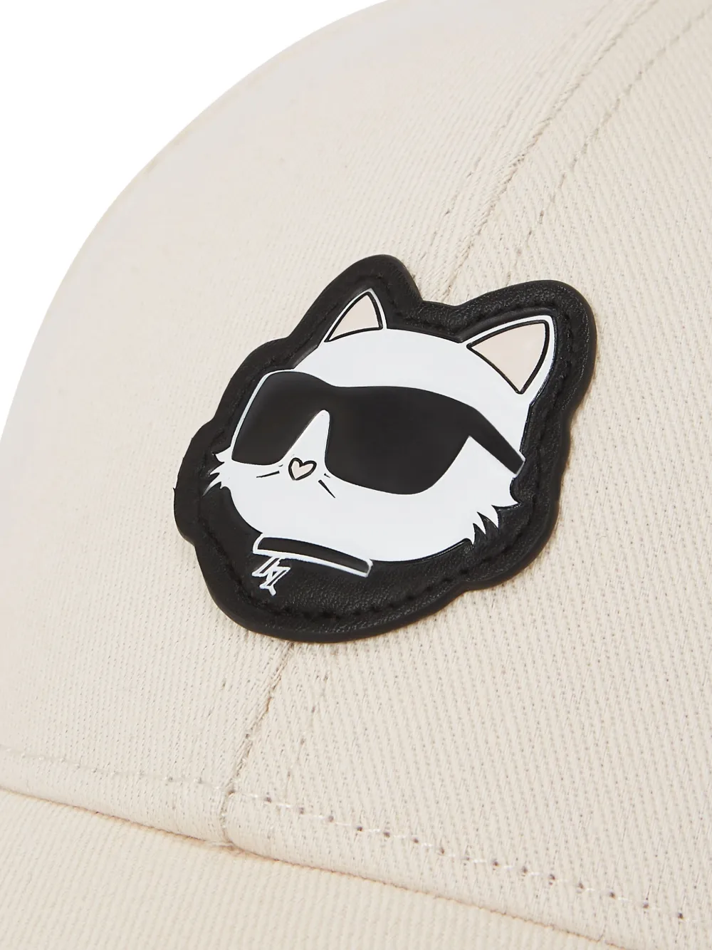 Karl Lagerfeld Ikon Choupette pet met patch Wit