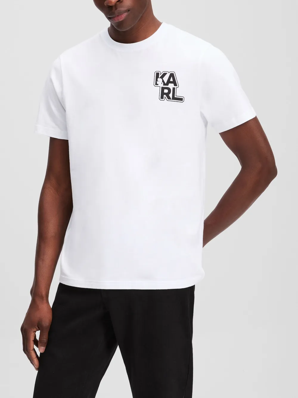 Karl Lagerfeld T-shirt van biologisch katoen Wit