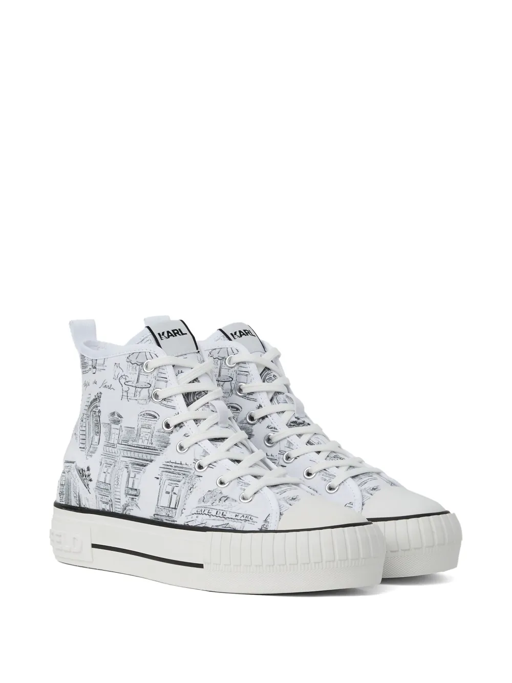 Karl Lagerfeld x Jorge Parra Kampus Max sneakers - Wit