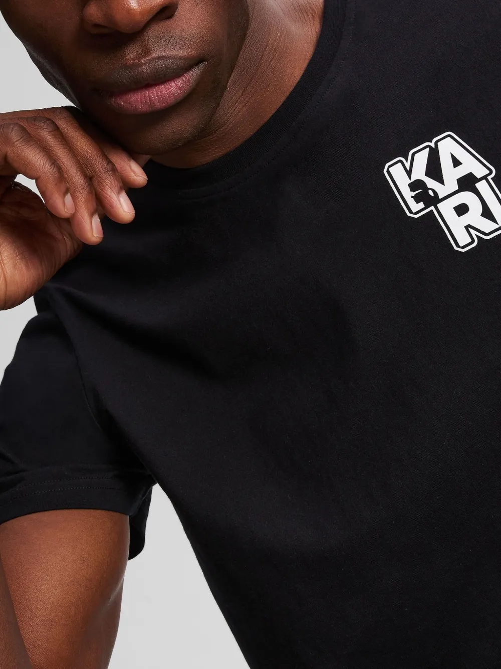 Karl Lagerfeld T-shirt met logo Zwart