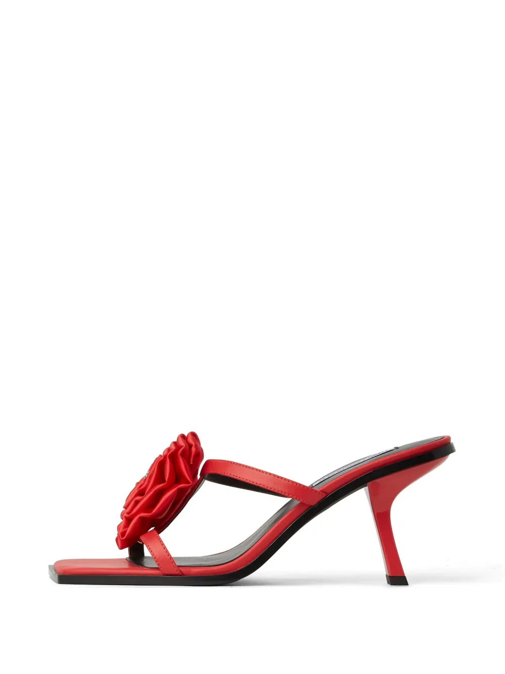 Karl Lagerfeld 85mm floral-appliqué mules Red