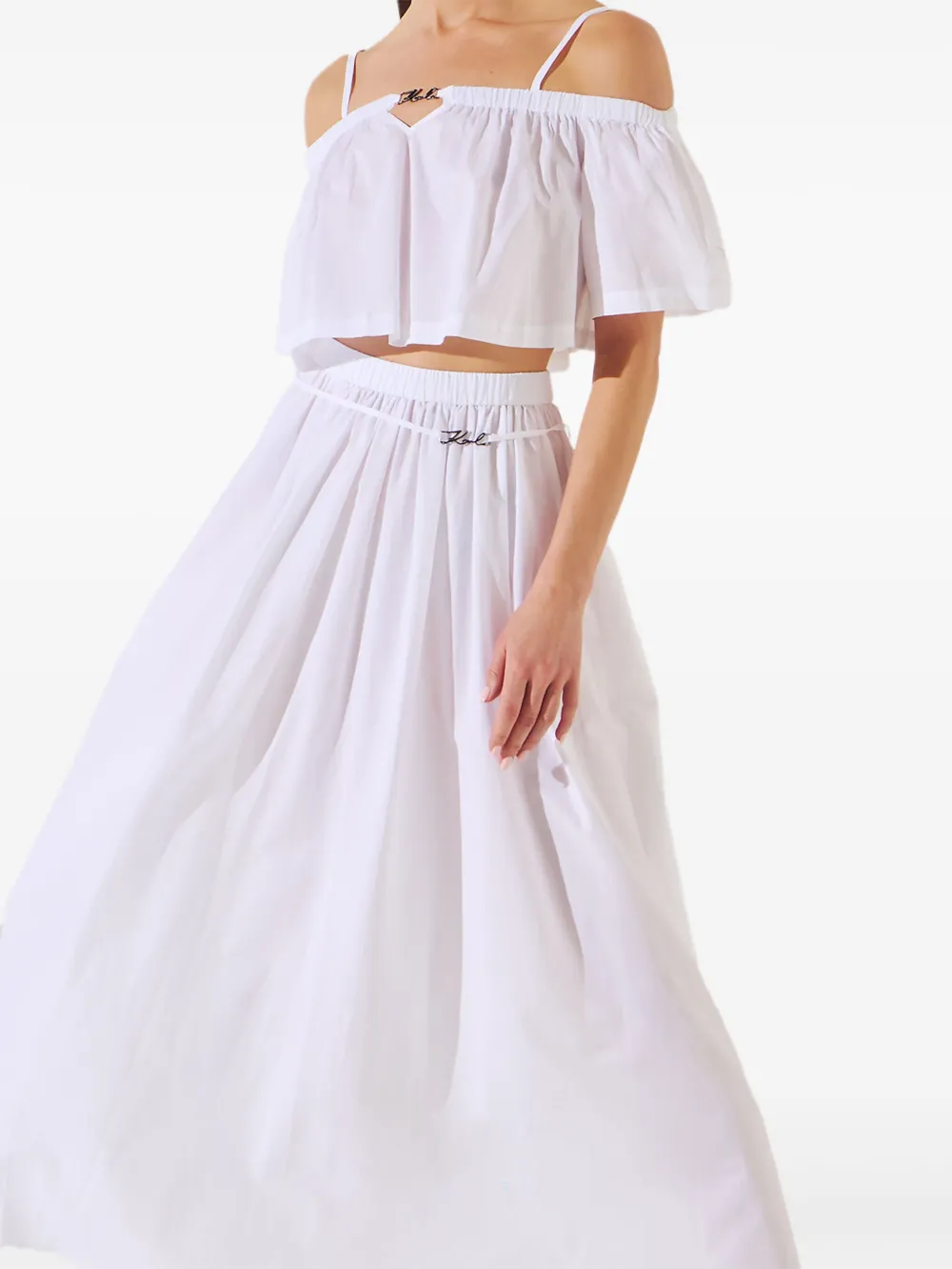 Karl Lagerfeld DNA maxi-rok - Wit