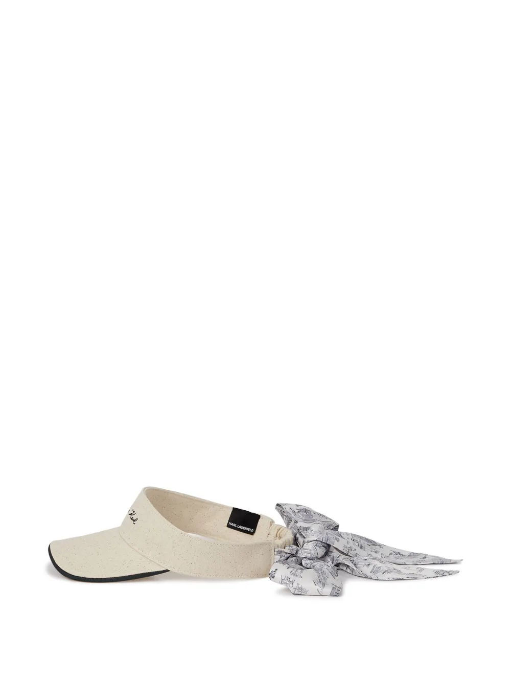 Karl Lagerfeld X Jorge Parra Tie Visor In Neutrals
