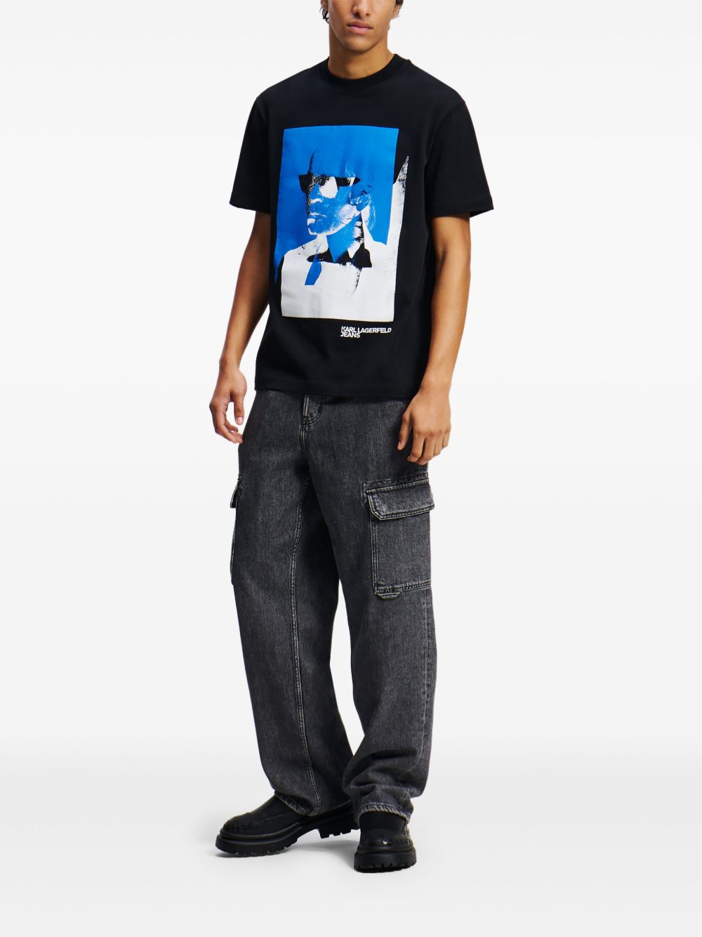 Karl Lagerfeld Jeans T-shirt met grafische print - Zwart