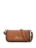 Karl Lagerfeld Signature crossbody bag - Brown