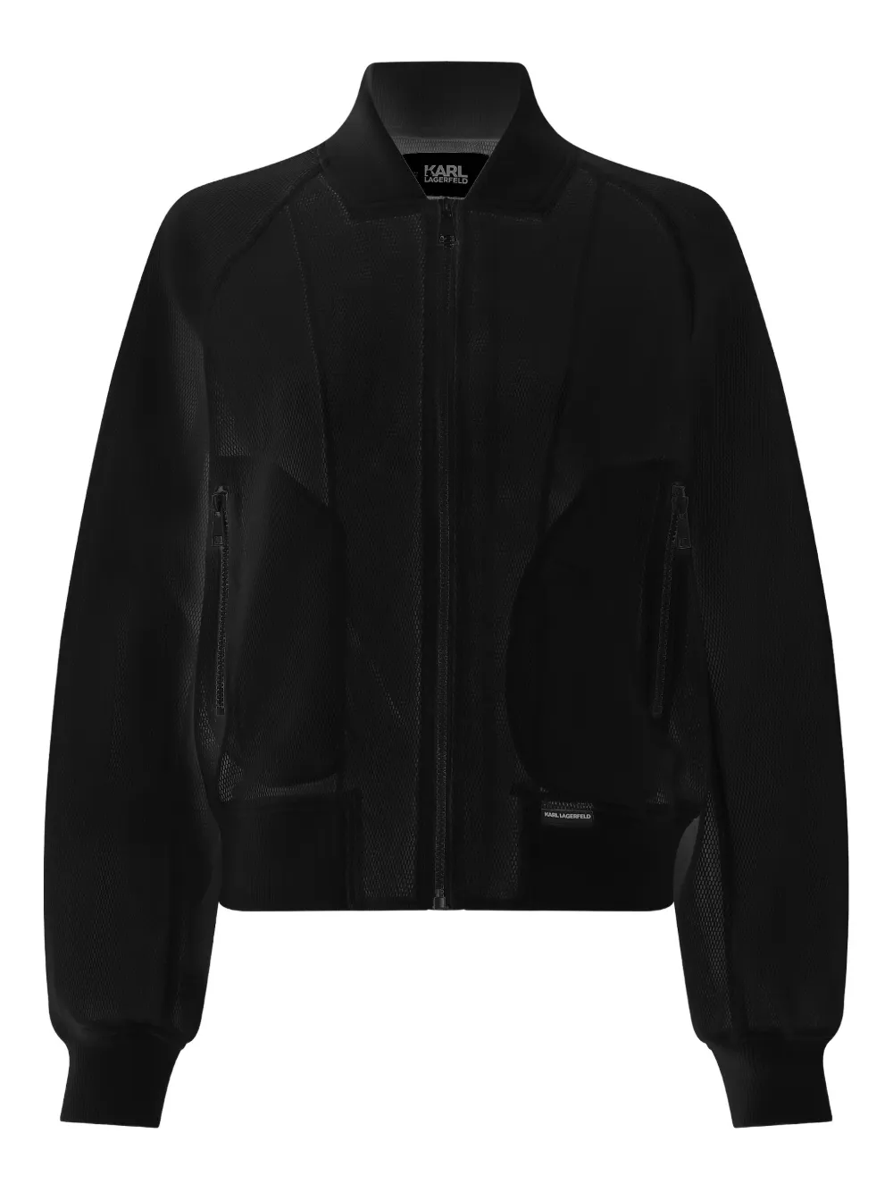 Karl Lagerfeld zip-up bomber jacket | negro | Image 1