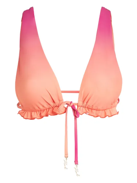 Karl Lagerfeld قطعة بكيني علوية متدرج الألوان بتصميم مثلث