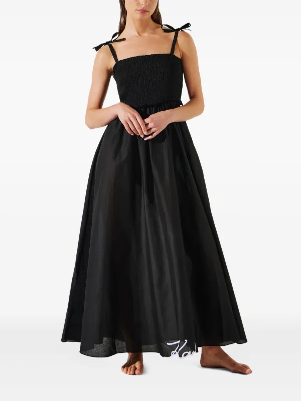sheer beach maxi dress Strapless Sheer Slit Maxi Dress for Beach Vacation Canary Houze