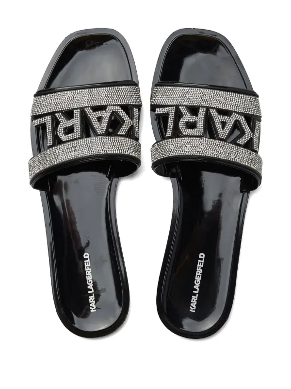 Karl Lagerfeld Jelly Sparkle cut-out Sandals Black FARFETCH ZA