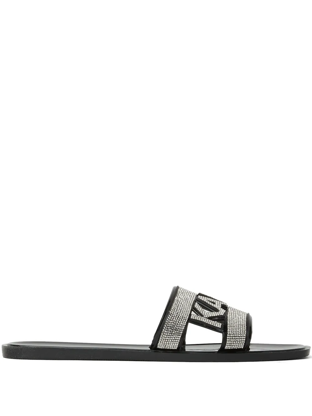 Karl Lagerfeld Jelly Sparkle cut-out sandals Black