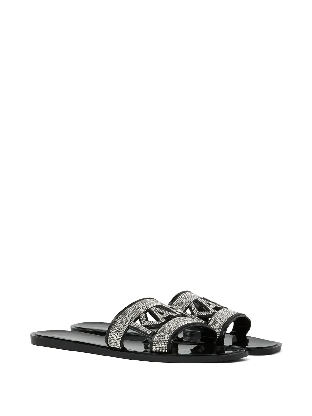 Karl Lagerfeld Jelly Sparkle cut-out sandals Black