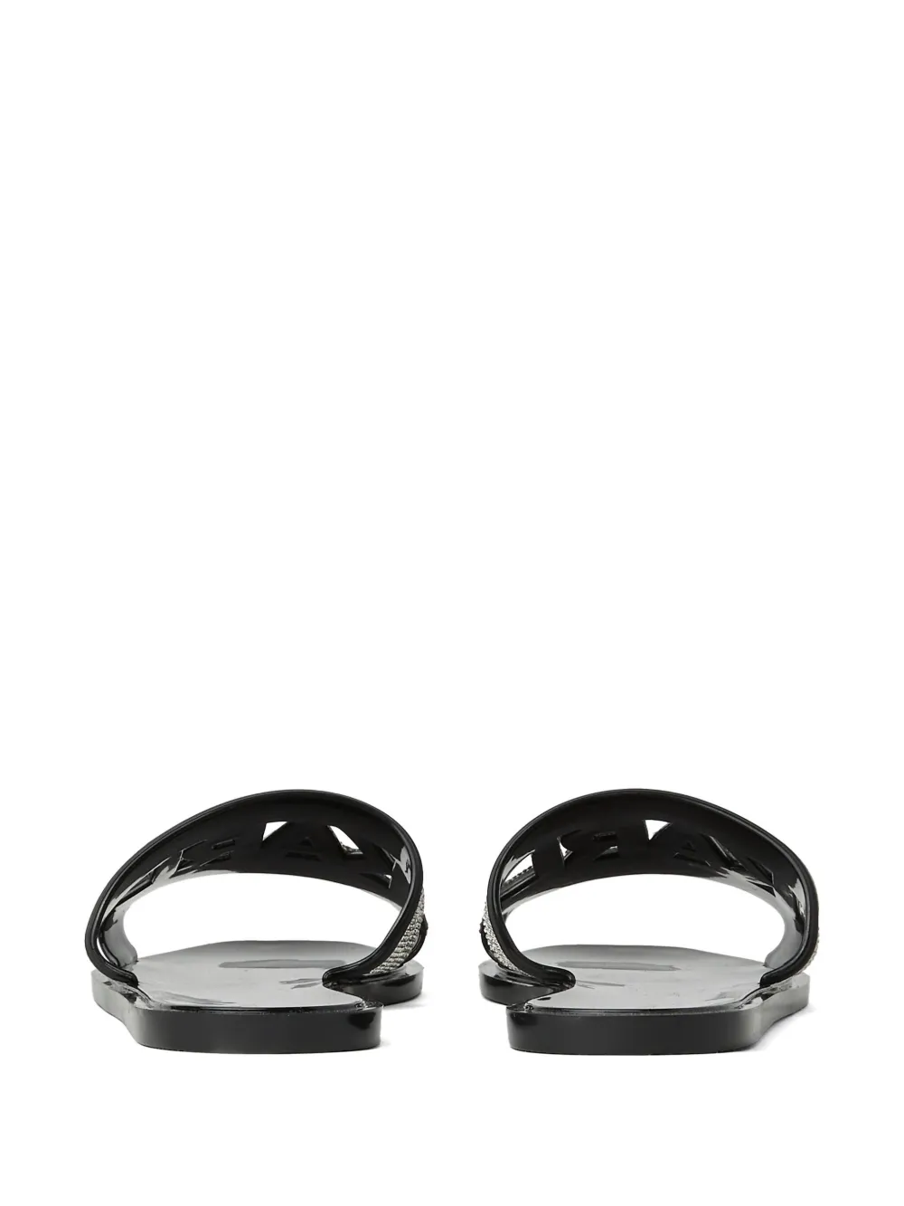 Karl Lagerfeld Jelly Sparkle cut-out sandals Black