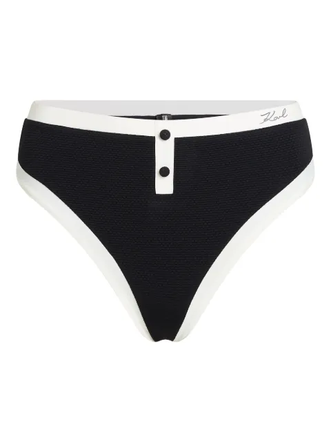 Karl Lagerfeld contrasting-trim bikini bottoms