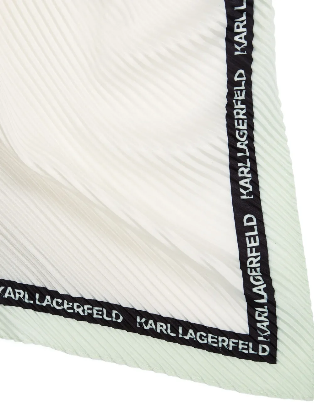 Karl Lagerfeld Geplooide sjaal met monogram Wit