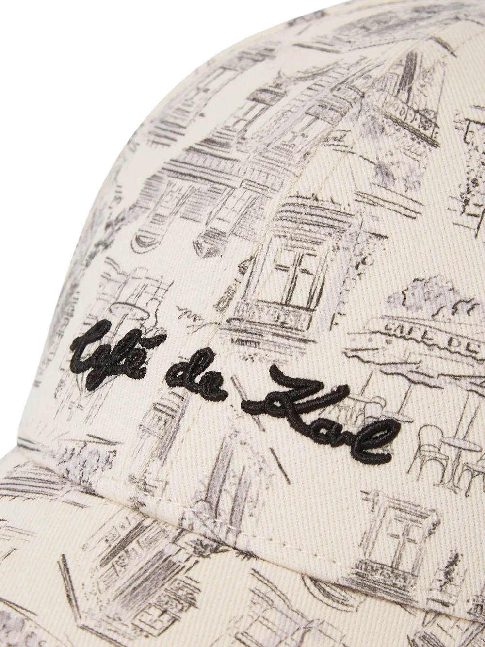 Karl Lagerfeld x Jorge Parra pet met all-over print Grijs